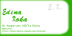 edina koka business card